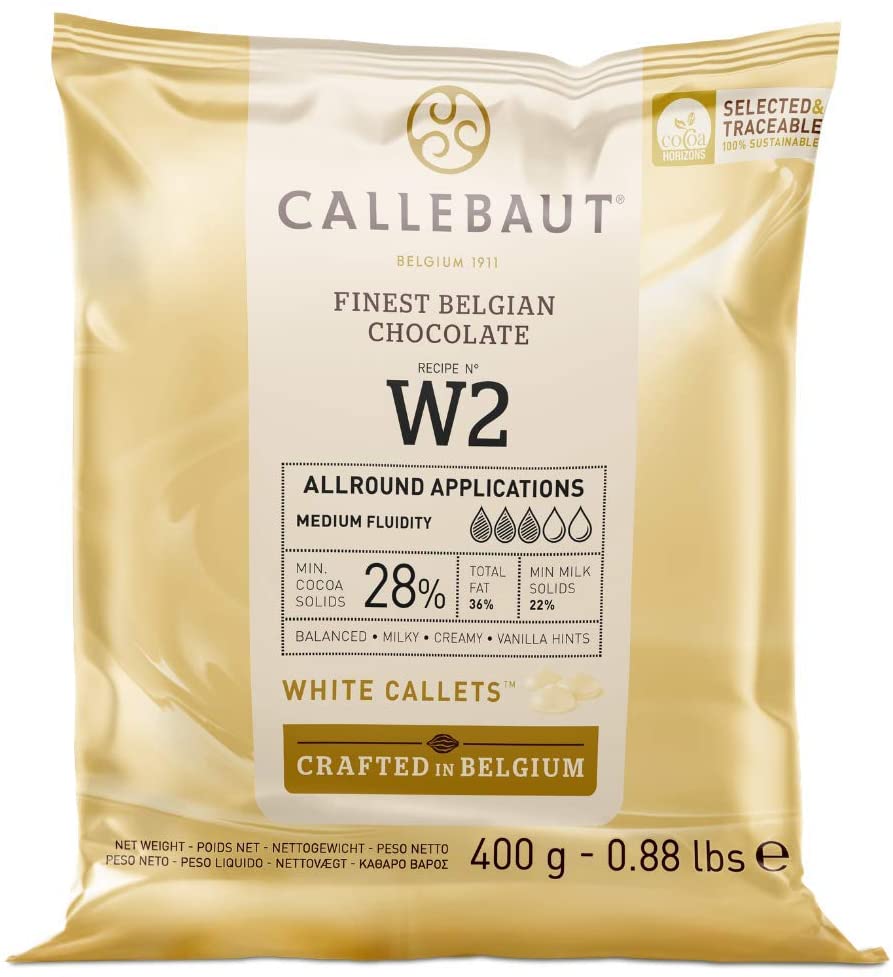 Cioccolato bianco n.W2 sacchetto 400 gr callebaut – La Mandorla – Tutto per  la per pasticceria